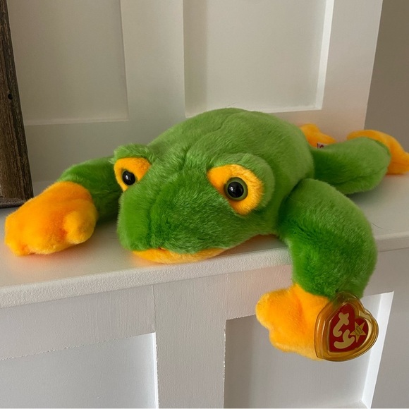 Ty Other - Smoochie the Frog Ty Plush Beanie Buddy